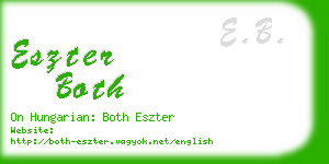 eszter both business card